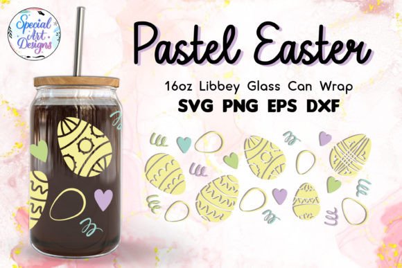 Download Pastel Easter Design | 16oz Glass Wrap - Pastel easter design Collection